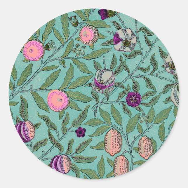 ENVELOPE SEAL : WILLIAM MORRIS : POMEGRANATES  (Front)
