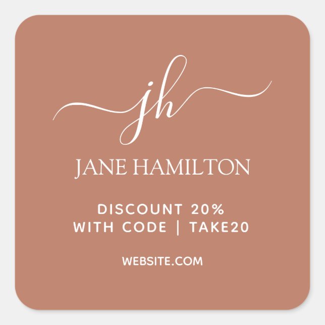 Envelope Sealer Discount Code Square Sticker (Front)