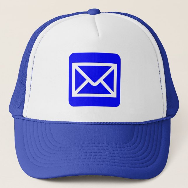 Envelope Sign - Blue Trucker Hat (Front)