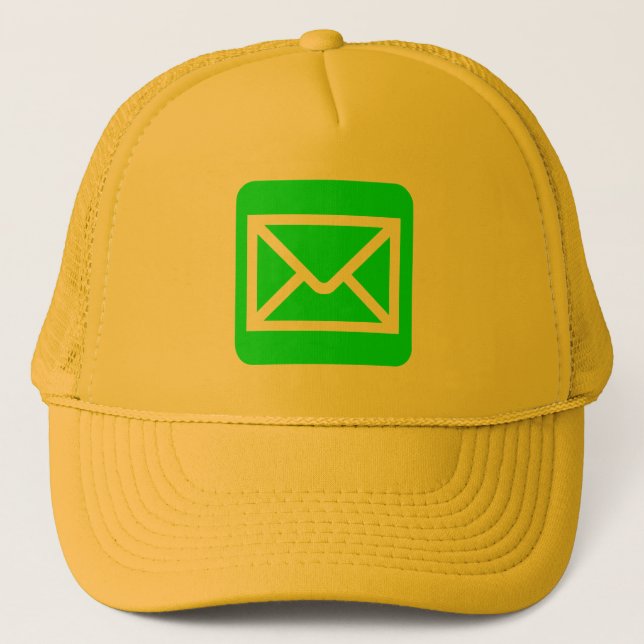 Envelope Sign - Green Trucker Hat (Front)