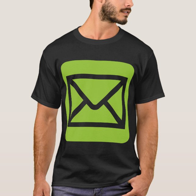 Envelope Sign - Martian Green T-Shirt (Front)