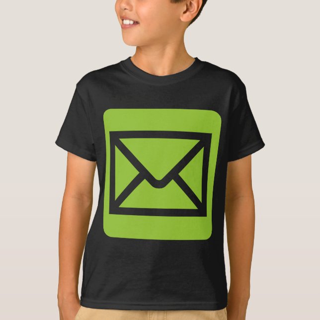 Envelope Sign - Martian Green T-Shirt (Front)
