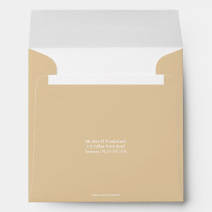 Envelope Square Beige Return Adress