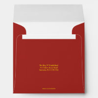 Envelope Square Indian Red Return Address