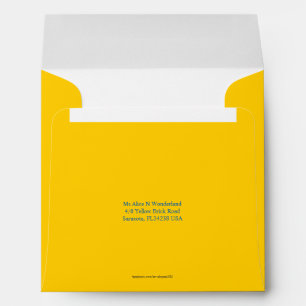 Envelope Square Mellow Yellow Return Address