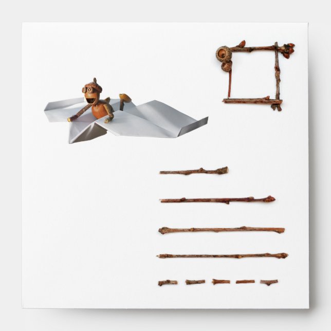 Envelope with acorn elves (Front)