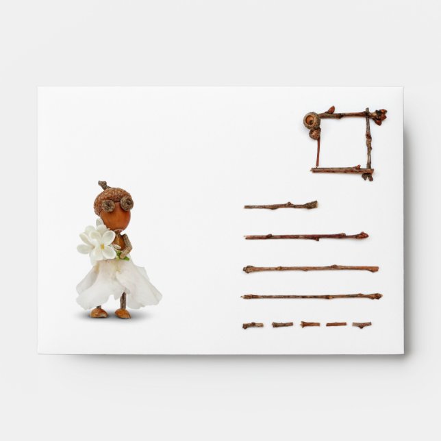 Envelope with acorn elves (Front)
