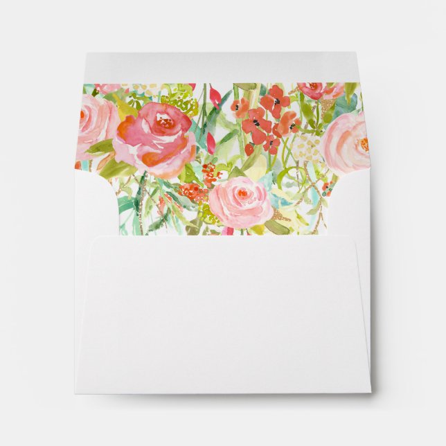 Envelope with Floral Liner (Back (Bottom))