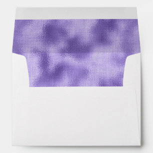 Envelope with purple faux foil metal lining