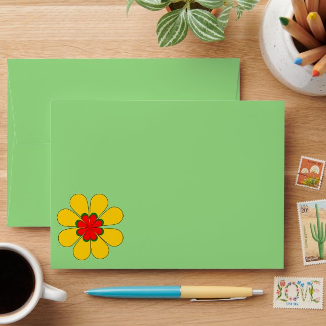 Envelope - Yellow Daisy Flower (Desk)