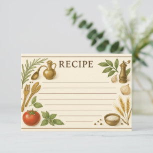 Enveloped in Tuscany Recipe Card