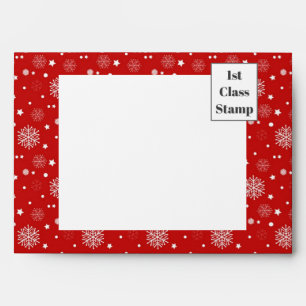 Envelopes - Dear Santa White Snowflakes