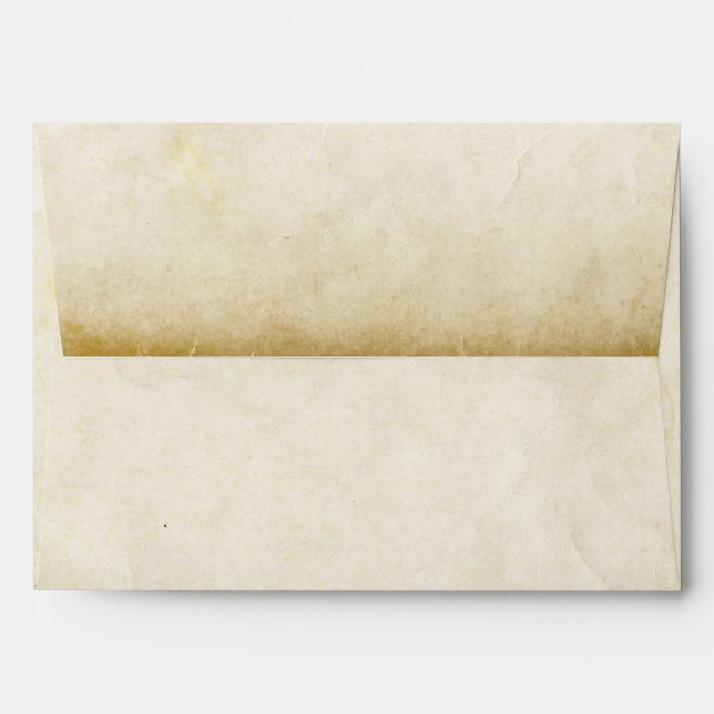 envelopes for wedding invitations old paper style (Back (Top Flap))