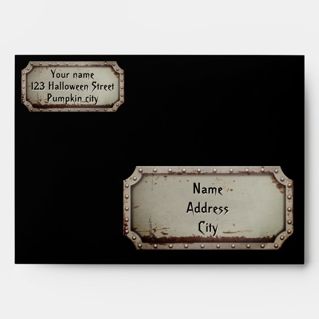 Envelopes scary Halloween pumpkin blacl mysterious (Front)