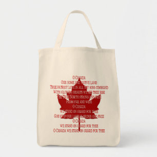 Enviro-Friendly Canada Tote Bag Canadian Anthem