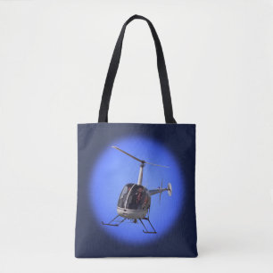 Enviro-Friendly Helicopter Gifts Tote Bags