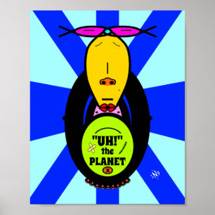 Environment & monkey mascot v1 poster