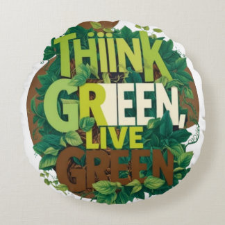 Environmental Awareness Round Cushion