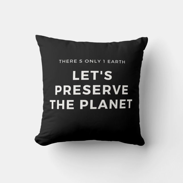 Environmental awareness stop climate change cushion (Front)