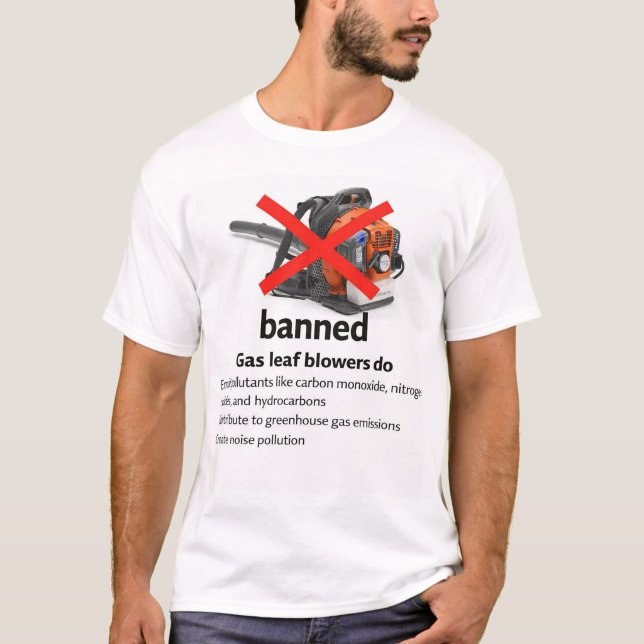 Environmental  Awareness T-Shirt ("Ban the noise. Stop the fumes. Go electric")