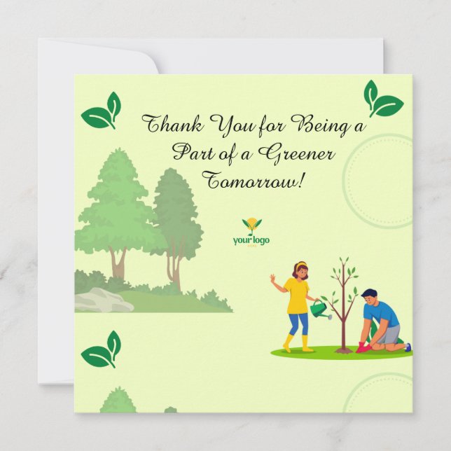 Environmental Cleanups eco friendly Thank You Card (Front)