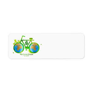 Environmental eco-friendly green bike labels