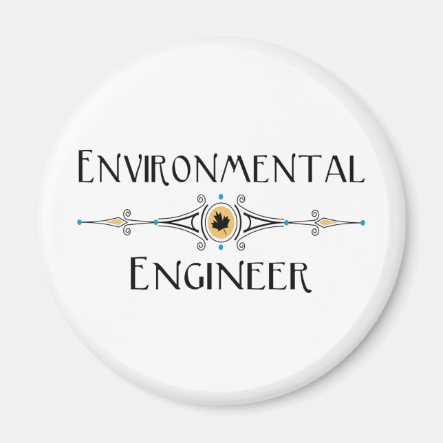 Environmental Engineer Decorative Line Magnet (Front)