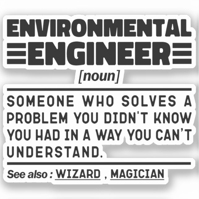 Environmental Engineer Noun Nature Protector Funny (Front)