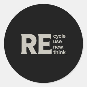 Environmental Gifts Earth Day For Men Women Kids R Classic Round Sticker