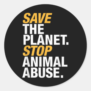 Environmental Protection Animal Welfare Vegan Eart Classic Round Sticker