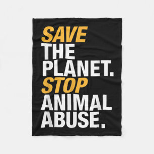 Environmental Protection Animal Welfare Vegan Eart Fleece Blanket