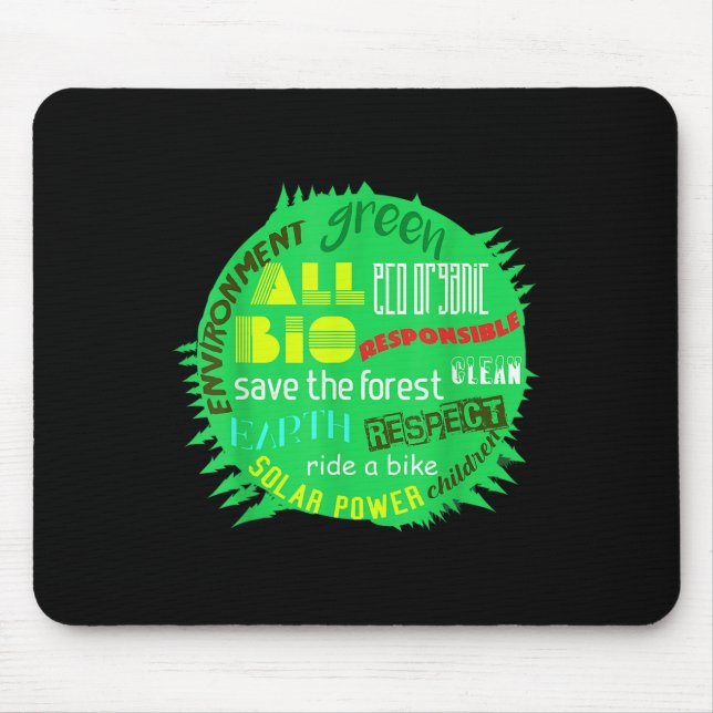 Environmental Protection Around The World Forest L Mouse Pad (Front)
