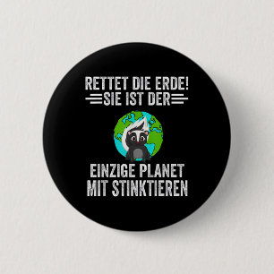 Environmental Protection Astronaut Skunks 6 Cm Round Badge