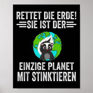 Environmental Protection Astronaut Skunks Poster