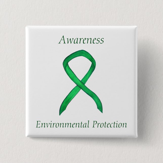 Environmental Protection Awareness Ribbon Pins (Front)