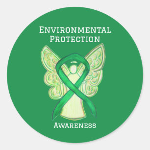 Environmental Protection Awareness Ribbon Sticker