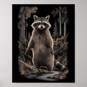 Environmental Protection Climate Action Racoon Gi Poster