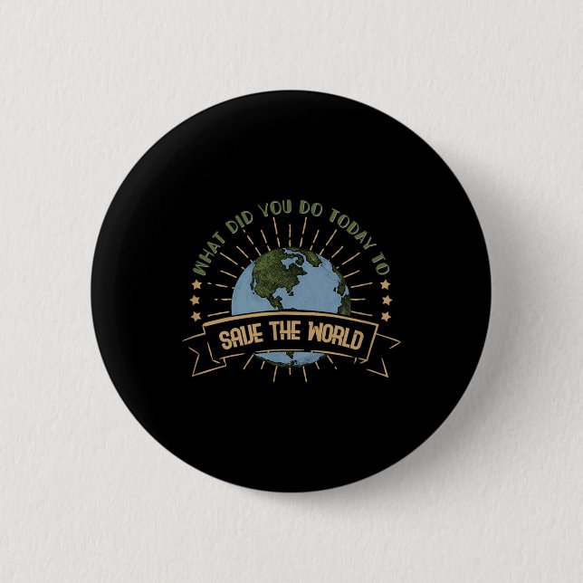Environmental Protection - Climate Change Awarenes 6 Cm Round Badge (Front)