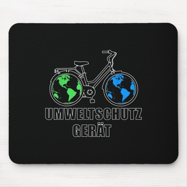 Environmental Protection Device, Funny Bicycle Gif Mouse Pad (Front)