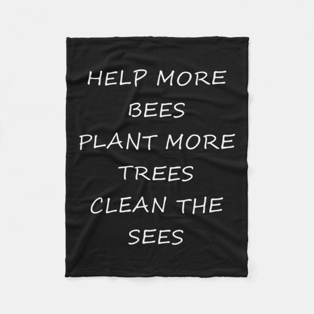 Environmental Protection - Help The Environment Lo Fleece Blanket (Front)