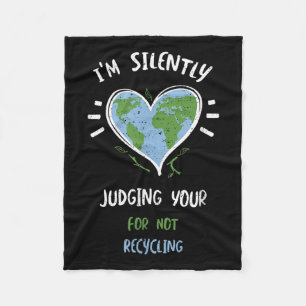 Environmental Protection_ Im Silently Judging... E Fleece Blanket