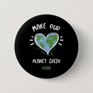 Environmental Protection_ Make Our Planet Green... 6 Cm Round Badge