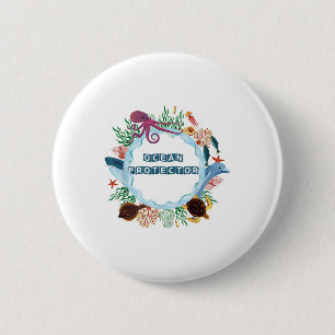 Environmental Protection Nature Conservation, Ocea 6 Cm Round Badge