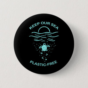 Environmental Protection Plastic Free Swea 6 Cm Round Badge