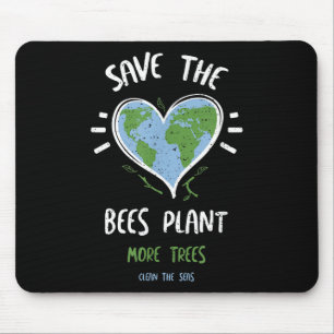 Environmental Protection_ Save The Bees Plant M... Mouse Pad
