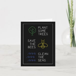 Environmental Protection Saying, Plant Trees, Save Card