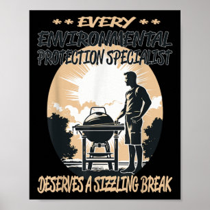 Environmental Protection Specialist Funny Bbq Chef Poster