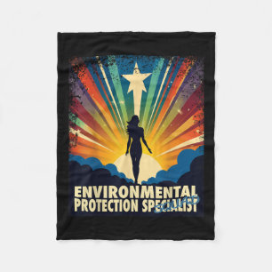 Environmental Protection Specialist Funny Female H Fleece Blanket