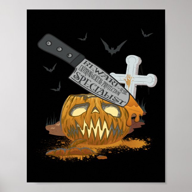 Environmental Protection Specialist Funny Hallowee Poster (Front)