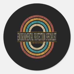 Environmental Protection Specialist Vintage Retro Classic Round Sticker